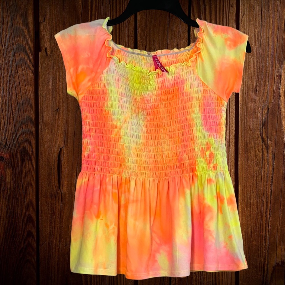 Cute For U Girls Multi-Color ie Dye Dress